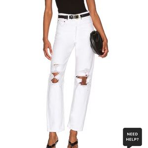 Agolde 90s ripped white jeans